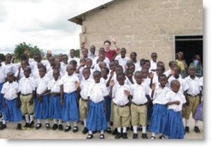Ethan with the Carpenter's Kids in Gawaye