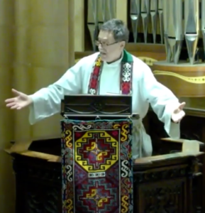 The Rev. Edwin Chinery, in the Ascension pulpit
