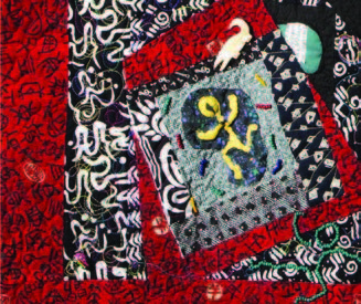 detail of "Dia de los Muertos" quilt by Posey Krakowsky