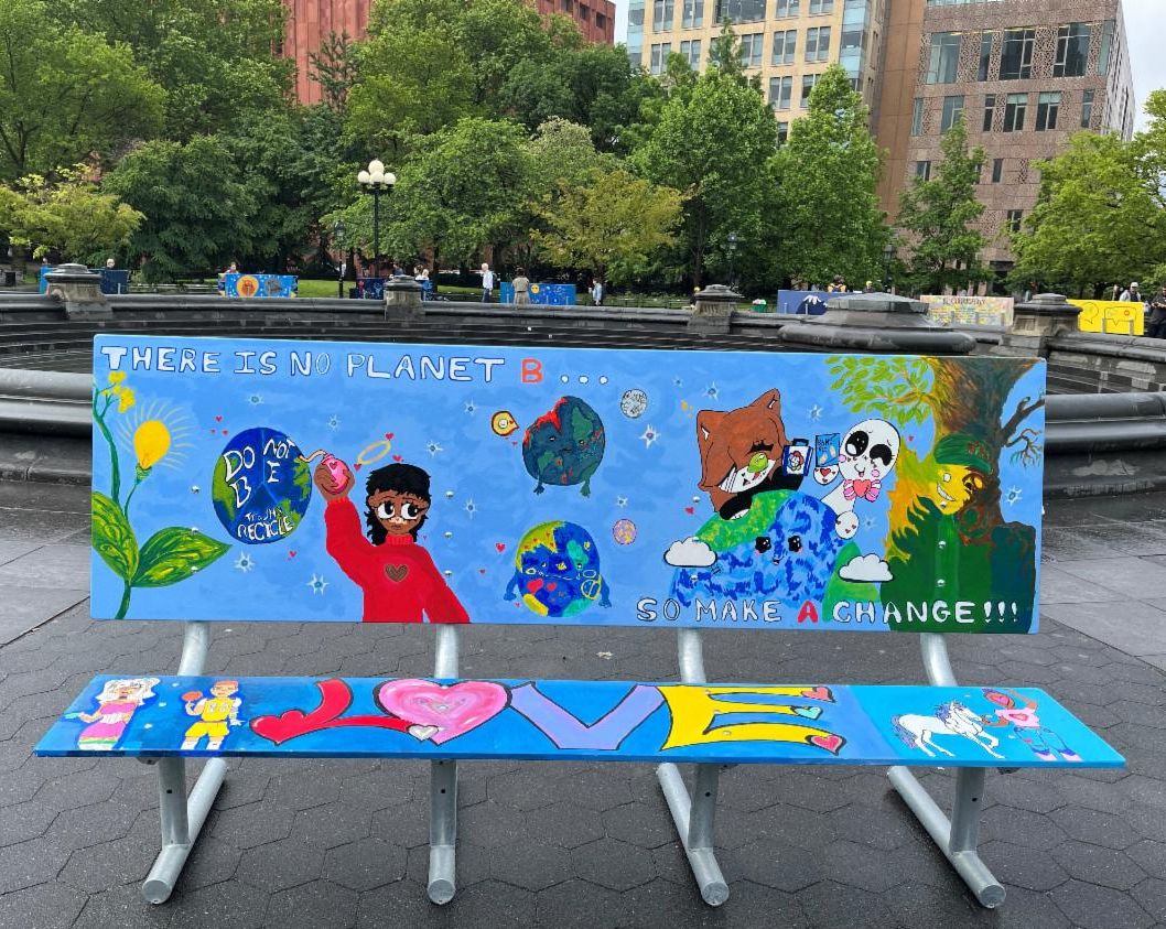 photo: painted bench
