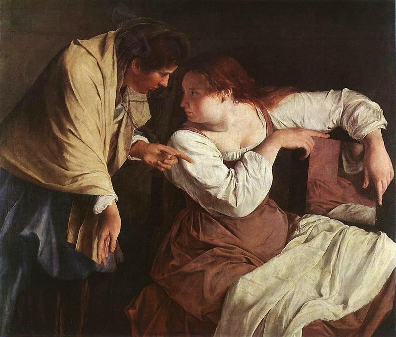 Painting: Martha Reproving Her Sister Mary, by Orazio Gentileschi