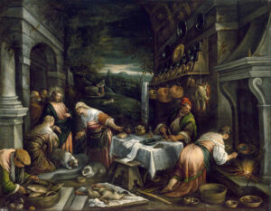 Christ in the House of Mary, Martha, and Lazarus, by J. Bassano